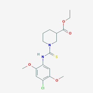 ethyl 1-{[(4-chloro-2,5-dimethoxyphenyl)amino]carbonothioyl}-3-piperidinecarboxylate