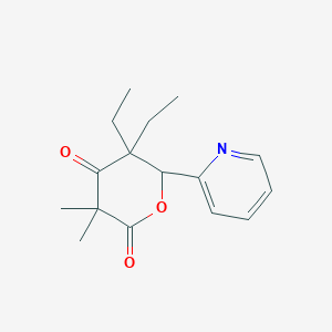 molecular formula C16H21NO3 B4086143 5,5-diethyl-3,3-dimethyl-6-(2-pyridinyl)dihydro-2H-pyran-2,4(3H)-dione 