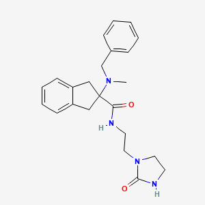 2-[benzyl(methyl)amino]-N-[2-(2-oxo-1-imidazolidinyl)ethyl]-2-indanecarboxamide