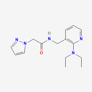 molecular formula C15H21N5O B4086159 N-{[2-(diethylamino)-3-pyridinyl]methyl}-2-(1H-pyrazol-1-yl)acetamide 