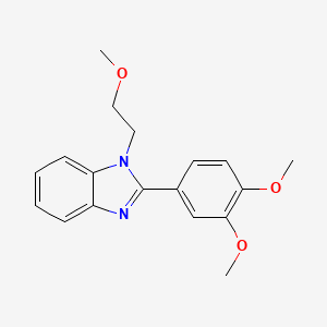 molecular formula C18H20N2O3 B4086162 2-(3,4-dimethoxyphenyl)-1-(2-methoxyethyl)-1H-benzimidazole 