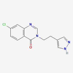 molecular formula C13H11ClN4O B4086177 7-chloro-3-[2-(1H-pyrazol-4-yl)ethyl]quinazolin-4(3H)-one 