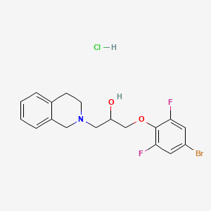 molecular formula C18H19BrClF2NO2 B4086187 1-(4-bromo-2,6-difluorophenoxy)-3-(3,4-dihydro-2(1H)-isoquinolinyl)-2-propanol hydrochloride 