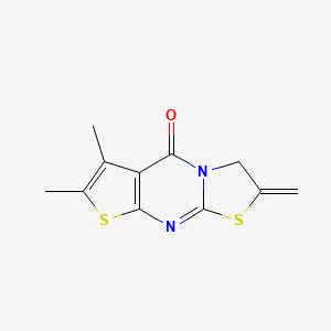 molecular formula C11H10N2OS2 B4086219 6,7-dimethyl-2-methylene-2,3-dihydro-5H-[1,3]thiazolo[3,2-a]thieno[2,3-d]pyrimidin-5-one 