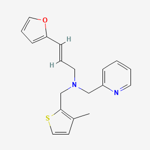 molecular formula C19H20N2OS B4086223 (2E)-3-(2-furyl)-N-[(3-methyl-2-thienyl)methyl]-N-(pyridin-2-ylmethyl)prop-2-en-1-amine 