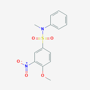molecular formula C14H14N2O5S B4086265 4-methoxy-N-methyl-3-nitro-N-phenylbenzenesulfonamide 