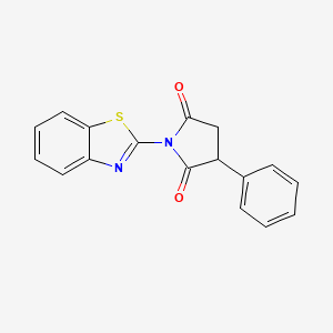 molecular formula C17H12N2O2S B4086306 1-(1,3-benzothiazol-2-yl)-3-phenyl-2,5-pyrrolidinedione 