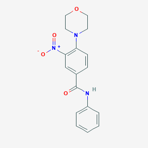 4-(4-morpholinyl)-3-nitro-N-phenylbenzamide