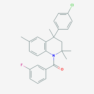 [4-(4-chlorophenyl)-2,2,4,6-tetramethyl-3,4-dihydroquinolin-1(2H)-yl](3-fluorophenyl)methanone