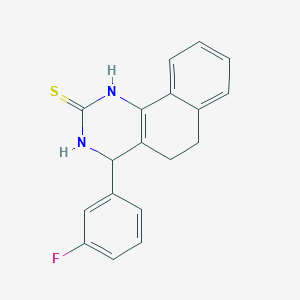 molecular formula C18H15FN2S B4086362 4-(3-fluorophenyl)-3,4,5,6-tetrahydrobenzo[h]quinazoline-2(1H)-thione 