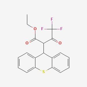 molecular formula C19H15F3O3S B4086405 4,4,4-三氟-3-氧代-2-(9H-噻吨-9-基)丁酸乙酯 