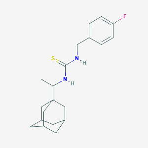 molecular formula C20H27FN2S B4086424 N-[1-(1-adamantyl)ethyl]-N'-(4-fluorobenzyl)thiourea 