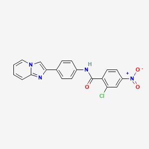 2-chloro-N-(4-imidazo[1,2-a]pyridin-2-ylphenyl)-4-nitrobenzamide