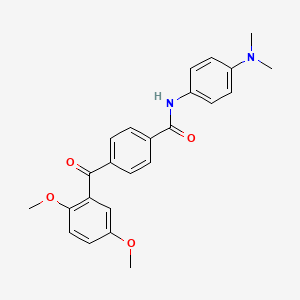 molecular formula C24H24N2O4 B4086445 4-(2,5-dimethoxybenzoyl)-N-[4-(dimethylamino)phenyl]benzamide 