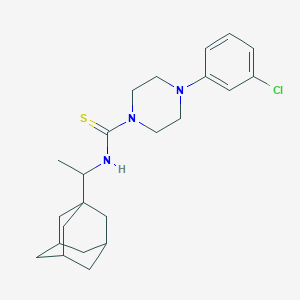 molecular formula C23H32ClN3S B4086462 N-[1-(1-adamantyl)ethyl]-4-(3-chlorophenyl)-1-piperazinecarbothioamide 