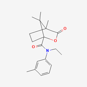 molecular formula C19H25NO3 B4086470 N-ethyl-4,7,7-trimethyl-N-(3-methylphenyl)-3-oxo-2-oxabicyclo[2.2.1]heptane-1-carboxamide 