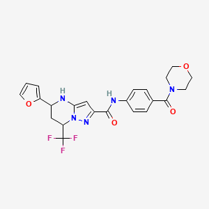 5-(2-furyl)-N-[4-(4-morpholinylcarbonyl)phenyl]-7-(trifluoromethyl)-4,5,6,7-tetrahydropyrazolo[1,5-a]pyrimidine-2-carboxamide