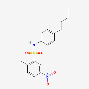 molecular formula C17H20N2O4S B4086498 N-(4-butylphenyl)-2-methyl-5-nitrobenzenesulfonamide 