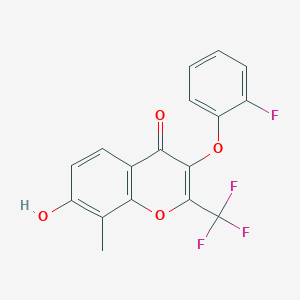 3-(2-fluorophenoxy)-7-hydroxy-8-methyl-2-(trifluoromethyl)-4H-chromen-4-one