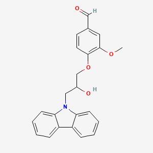 molecular formula C23H21NO4 B4086523 4-[3-(9H-carbazol-9-yl)-2-hydroxypropoxy]-3-methoxybenzaldehyde 