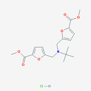 molecular formula C18H24ClNO6 B4086527 dimethyl 5,5'-[(tert-butylimino)bis(methylene)]di(2-furoate) hydrochloride 