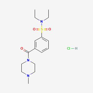 N,N-diethyl-3-[(4-methyl-1-piperazinyl)carbonyl]benzenesulfonamide hydrochloride