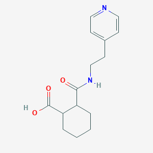 molecular formula C15H20N2O3 B4086533 2-({[2-(4-pyridinyl)ethyl]amino}carbonyl)cyclohexanecarboxylic acid 