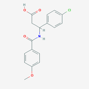 3-(4-chlorophenyl)-3-[(4-methoxybenzoyl)amino]propanoic acid