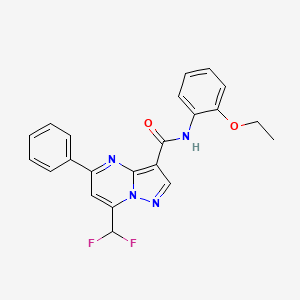 molecular formula C22H18F2N4O2 B4086559 7-(difluoromethyl)-N-(2-ethoxyphenyl)-5-phenylpyrazolo[1,5-a]pyrimidine-3-carboxamide 