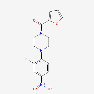 molecular formula C15H14FN3O4 B4086594 1-(2-fluoro-4-nitrophenyl)-4-(2-furoyl)piperazine 