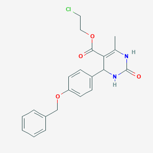molecular formula C21H21ClN2O4 B408663 2-Chloroethyl 4-[4-(benzyloxy)phenyl]-6-methyl-2-oxo-1,2,3,4-tetrahydro-5-pyrimidinecarboxylate 