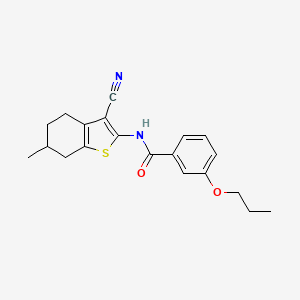 N-(3-cyano-6-methyl-4,5,6,7-tetrahydro-1-benzothien-2-yl)-3-propoxybenzamide