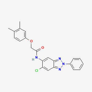 N-(6-chloro-2-phenyl-2H-1,2,3-benzotriazol-5-yl)-2-(3,4-dimethylphenoxy)acetamide