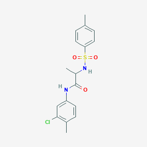 molecular formula C17H19ClN2O3S B4086691 N~1~-(3-chloro-4-methylphenyl)-N~2~-[(4-methylphenyl)sulfonyl]alaninamide 