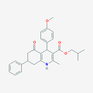 Isobutyl 4-(4-methoxyphenyl)-2-methyl-5-oxo-7-phenyl-1,4,5,6,7,8-hexahydro-3-quinolinecarboxylate