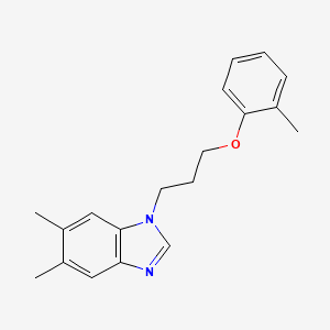 molecular formula C19H22N2O B4086703 5,6-dimethyl-1-[3-(2-methylphenoxy)propyl]-1H-benzimidazole 