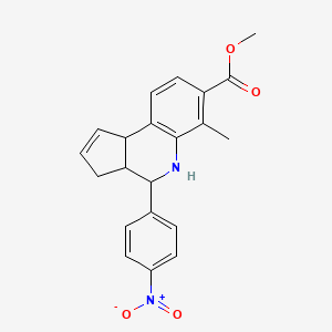 molecular formula C21H20N2O4 B4086716 methyl 6-methyl-4-(4-nitrophenyl)-3a,4,5,9b-tetrahydro-3H-cyclopenta[c]quinoline-7-carboxylate 