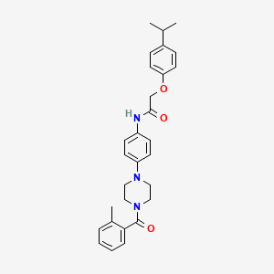 molecular formula C29H33N3O3 B4086738 2-(4-isopropylphenoxy)-N-{4-[4-(2-methylbenzoyl)-1-piperazinyl]phenyl}acetamide 