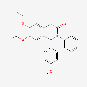 molecular formula C26H27NO4 B4086751 6,7-diethoxy-1-(4-methoxyphenyl)-2-phenyl-1,4-dihydro-3(2H)-isoquinolinone 
