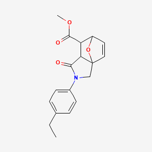 methyl 3-(4-ethylphenyl)-4-oxo-10-oxa-3-azatricyclo[5.2.1.0~1,5~]dec-8-ene-6-carboxylate