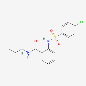 molecular formula C17H19ClN2O3S B4086786 N-(sec-butyl)-2-{[(4-chlorophenyl)sulfonyl]amino}benzamide 