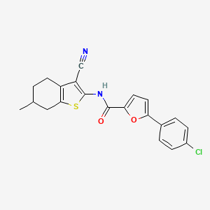 molecular formula C21H17ClN2O2S B4086794 5-(4-chlorophenyl)-N-(3-cyano-6-methyl-4,5,6,7-tetrahydro-1-benzothien-2-yl)-2-furamide 