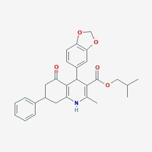 Isobutyl 4-(1,3-benzodioxol-5-yl)-2-methyl-5-oxo-7-phenyl-1,4,5,6,7,8-hexahydro-3-quinolinecarboxylate