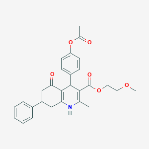 2-Methoxyethyl 4-[4-(acetyloxy)phenyl]-2-methyl-5-oxo-7-phenyl-1,4,5,6,7,8-hexahydro-3-quinolinecarboxylate