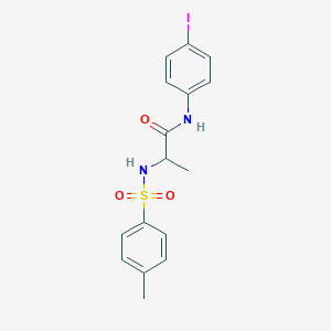 molecular formula C16H17IN2O3S B4086877 N~1~-(4-iodophenyl)-N~2~-[(4-methylphenyl)sulfonyl]alaninamide 