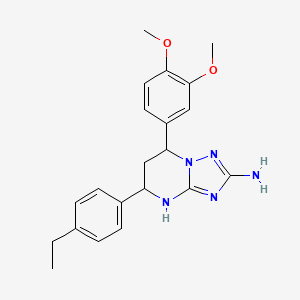 molecular formula C21H25N5O2 B4086881 7-(3,4-dimethoxyphenyl)-5-(4-ethylphenyl)-4,5,6,7-tetrahydro[1,2,4]triazolo[1,5-a]pyrimidin-2-amine 