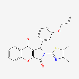 molecular formula C25H20N2O4S B4086907 1-[3-(allyloxy)phenyl]-2-(4,5-dimethyl-1,3-thiazol-2-yl)-1,2-dihydrochromeno[2,3-c]pyrrole-3,9-dione 
