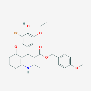 molecular formula C27H28BrNO6 B408697 2-phenyl-N-(pyridin-4-ylmethyl)ethanamine CAS No. 5713-84-8