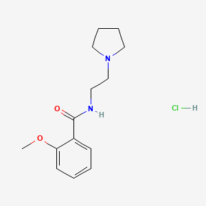 molecular formula C14H21ClN2O2 B4086978 2-methoxy-N-[2-(1-pyrrolidinyl)ethyl]benzamide hydrochloride 
