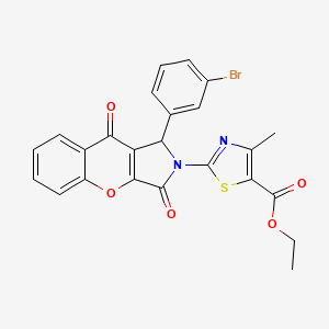 molecular formula C24H17BrN2O5S B4086989 ethyl 2-[1-(3-bromophenyl)-3,9-dioxo-3,9-dihydrochromeno[2,3-c]pyrrol-2(1H)-yl]-4-methyl-1,3-thiazole-5-carboxylate 